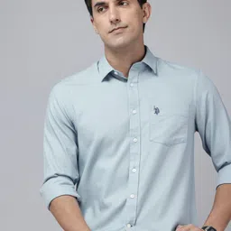 U.S. Polo Assn. Tailored Fit Pure Cotton Casual Shirt-picture-30