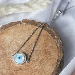 Johori Round Evil Eye Silver-Plated for Women image 3