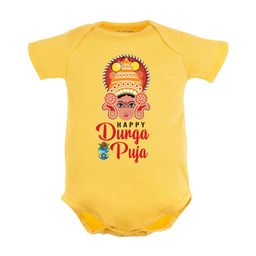 FFLIRTYGO Infants Durga Puja Printed Pure Cotton Bodysuit-picture-31