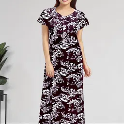 AAKARSHANA CREATION Women Printed Cotton Nightdress-image-41
