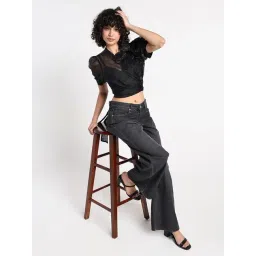 Showoffff Black Regular Fit Top image 5