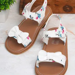 Mine Sole Floral Printed & Bow Detailed Sandals -Multi Colour-picture-17