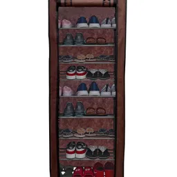 Urban Choice 9 Layer Brown Metal Shoe Rack Durable, Space-Saving Organizer for Home & Office-image-46