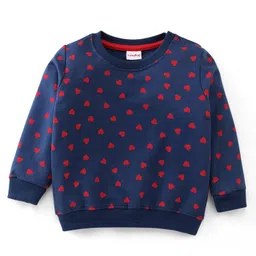 Babyhug Cotton Knit Full Sleeves Sweatshirt with Text Graphic Design Pack of 2 - Multicolour image 2