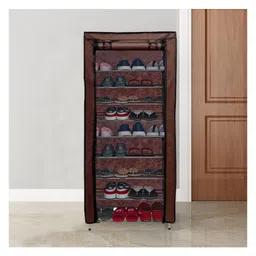Urban Choice 9 Layer Brown Metal Shoe Rack Durable, Space-Saving Organizer for Home & Office image 2