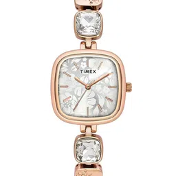 Timex Women Brass Square Dial & Stainless Steel Straps Analogue Watch TWEL21001-image-66