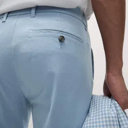 Marks & Spencer Men Slim Fit Mid-Rise Trousers image 5