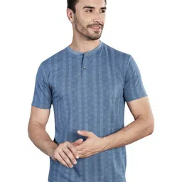 BE POSITIVE Men Self Design Henley Neck Slim Fit T-shirt-picture-28