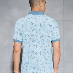 Technosport Abstract Printed Polo Collar Matpiq Anti Static Slim Fit T-Shirt image 5