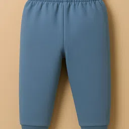 CUCUMBER Sinker Knit Full Sleeves Sweatshirt & Lounge Pant Set with Sports Car Print - Light Blue image 5