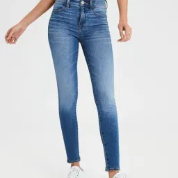 American Eagle Outfitters Blue Skinny Fit Lightly Washed Jeans-picture-34