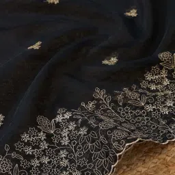 Soch Black Organza Embroidered Dupatta image 4