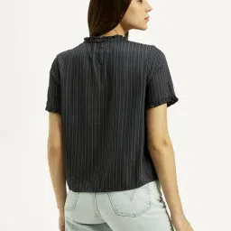 Levi's Charcoal Grey Regular Fit Striped Top image 2