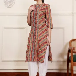 Savi Multi-Color Cotton Floral Kurti image 4