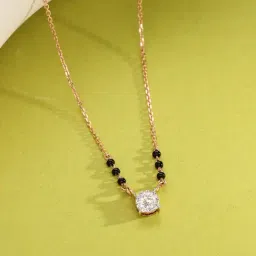 P.N.Gadgil Jewellers 14k (585) Yellow Gold Eternal Spark Diamond Mangalsutra-picture-24