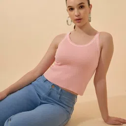 showoffff SHOWOFF Peach Solid Top image 4