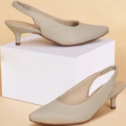 Forever Glam by Pantaloons Women's Nude Sling Back Sandals-picture-33