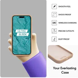 Sprig Liquid Silicone Magnetic Back Cover for APPLE iPhone 15 Pro Max (Gold) image 4