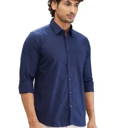 Parx Blue Slim Fit Shirt image 4