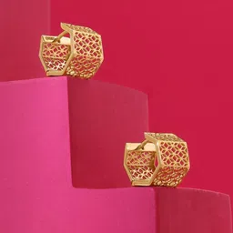 Mia by Tanishq Women 14Kt Gold Mesh Hoop Earrings - 2.908 g-picture-22
