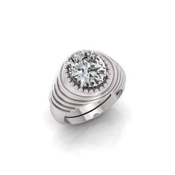todani jems 5.25 Ratti Zircon Stone Certified Gemstone Silver Plated | Adjustable Ring With Lab Certificate-picture-5