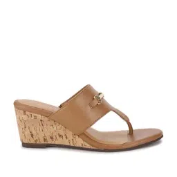 Naturalizer by Bata Women's Beige Thong Wedges-picture-18