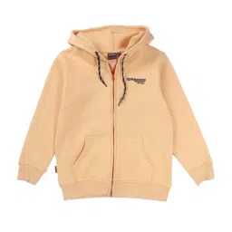Gini & Jony Kids Orange Cotton Printed Hoodie-picture-18