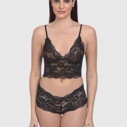 mod & shy Black Lace Non Padded Bra-picture-48