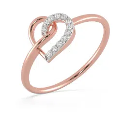 Malabar Gold and Diamonds 18k Gold Heart Ring for Women-picture-16