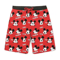 Bonkids Kids Red & Black Cotton Printed Mickey Shorts-image-19