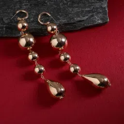 Sohi Women's Maxi Drop Earrings  California Gold-image-78
