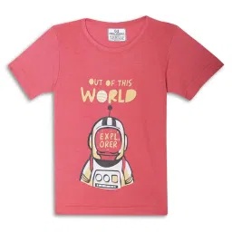 Vimal Jonney Kids Black & Pink Printed T-Shirt (Pack of 2) image 4