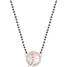 GIVA 925 Sterling Silver Rose Gold Mangalsutra for Women-image-44