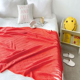 JC HOME Red Geometric AC Room 300 GSM Single Bed Blanket-picture-14