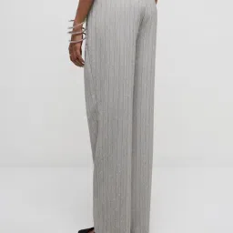 Wardrobe by Westside Grey Embellished High-Rise Trousers image 2