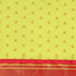 Varkala Silk Sarees Parrot Green & Red Woven Saree With Unstitched Blouse image 4
