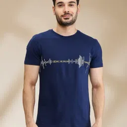 Being Human Navy Regular Fit Printed T-Shirt-picture-39