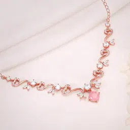 GIVA 925 Sterling Silver Rose Gold Necklace for Women-image-68
