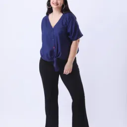 Qurvii Navy Regular Fit Shirt image 4