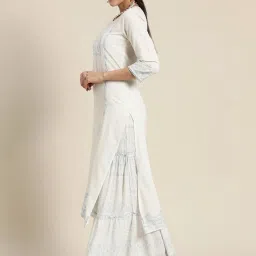 Juniper White Printed Straight Kurta image 4