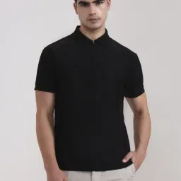 Greenfibre Black Slim Fit Polo T-Shirt-picture-12