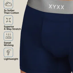 XYXX Blue Micro Modal Trunks - Pack of 2 image 4