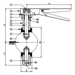 Leader 3 Inch, 80 mm Cast Steel Butterfly Valve CCS 014 image 2