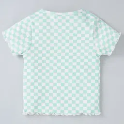 Ed-a-Mamma Kids Aqua Blue Checkered T-Shirt image 3