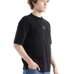 Rare Rabbit Black Cotton Flared Fit Printed T-Shirt image 3