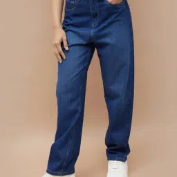 Ginger By Lifestyle Mid Blue Cotton Regular Fit Jeans-image-23