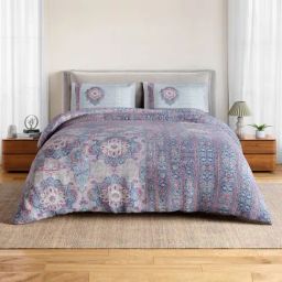 Spaces Cotton Grey Solid 132 TC Double Size Bedsheet with 2 Pillow Covers-picture-7