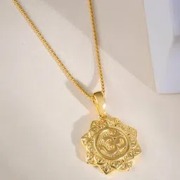 GIVA 925 Sterling Silver Golden Pendant for Men-image-46