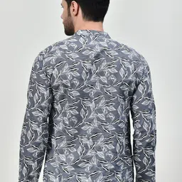 BAESD Men Geometric Embroidered Patchwork Floral Pathani Kurta image 5