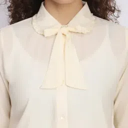 R&B Ivory Polyester Regular Fit Top image 4